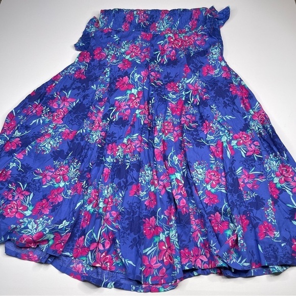 Blair Maxi Dress Floral Short Sleeve Smocking Boho Modest Summer Spring Peasant - Picture 2 of 10